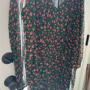 Skies Are Blue Shimmery Black and Pink Dress